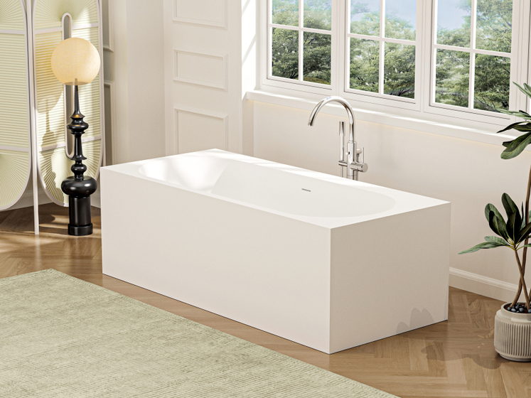 Ванна DA-B107-2 встраиваемая (1800х800х570), Solid Surface, белая