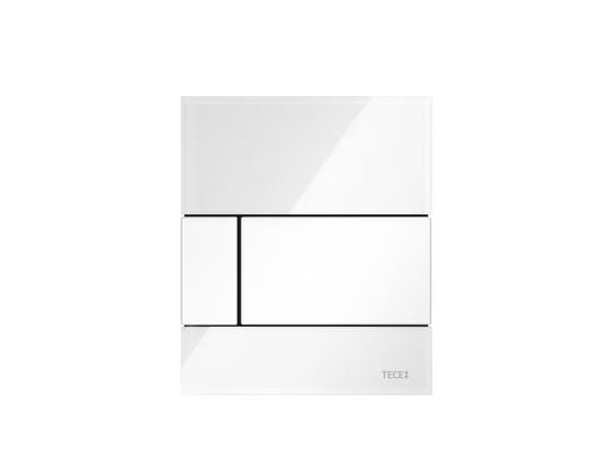 9242800 TECE Square Стеклянная панель смыва с картриджем для писсуара, материал стекло, цвет панели белый, цвет клавиш нержавеющая сталь, сатин