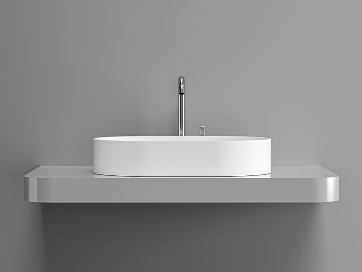 Раковина DA-1057 на столешницу (580х380х110) Solid Surface, белая