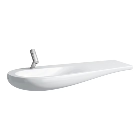Раковина подвесная Laufen Alessi One, 120x50 см, чаша слева, LCC, белая 8.1497.3.400.104.1