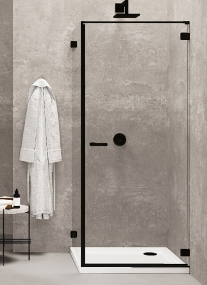 Душевой угол Duka Gallery 3000 (900х900х2000), правый, стекло 6 мм прозрачное, профиль черный