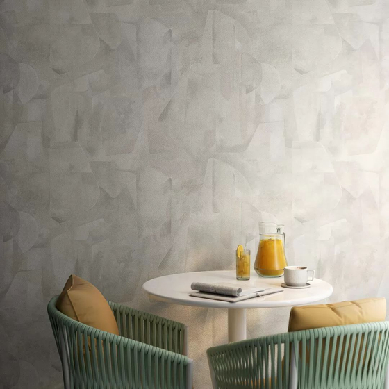 KM8316 Обои виниловые на флизел.  основе Фреш мотив, серый-бежевый абстракция Kerama Marazzi