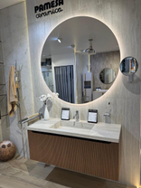 Тумба Madero Kimono 120х45х46, центральный ящик, с топом цвет Nogal под накладную раковину