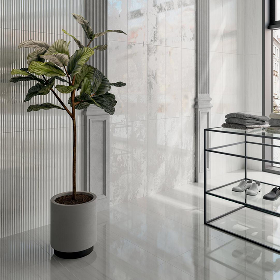 13111R Белем структура серый светлый глянцевый обрезной 30x89.5