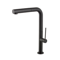 100328586 Noken Bridge Slim смеситель для кухни, поворотный излив, с выдвижным душем, черный