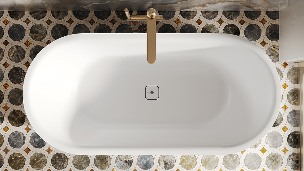 Ванна отдельностоящая Salini Perla S-Stone 1700x800x605 мм, белая матовая 1049201M