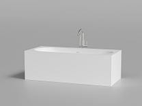 Ванна DA-B107-2 встраиваемая (1800х800х570), Solid Surface, белая