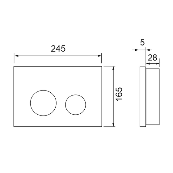 S240926 Панель смыва TECEspring loop, пластик, белый матовый