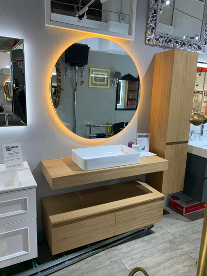 Зеркало LuxBox Minima 900x900.212, Круглое, SuperLed (холодная), подогрев, сенсор на взмах