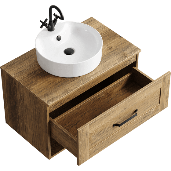 Подвесная тумба Aqwella CRAFT 80см цвет дуб балтийский CRF0108DB