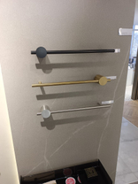 Полотенцесушитель Broner Bruno, горизонтальный, 60 см, с кнопкой, черный матовый, BR.007.060.0000.Ral9005M