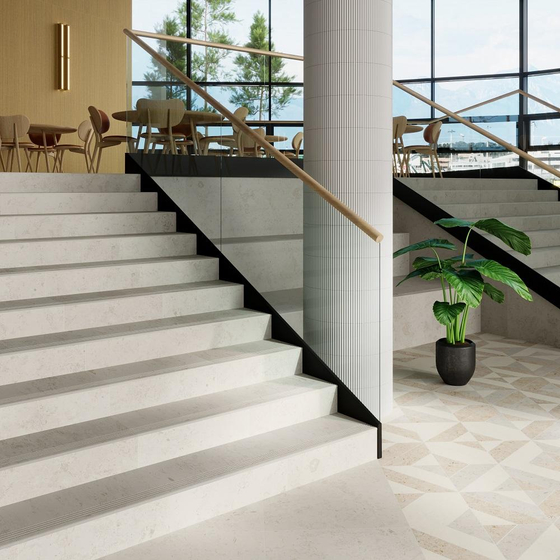 DD205620R/GR  Ступень Про лаймстоун бежевый светлый натуральный обрезной Kerama Marazzi 30x60