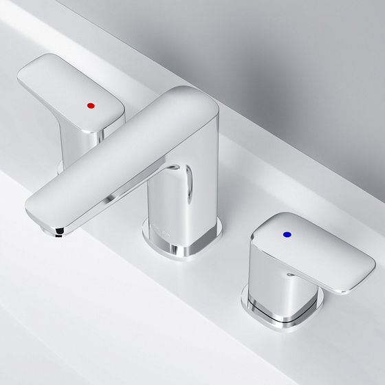 Смеситель для раковины AM.PM Spirit 2.0, трехсекционный,  хром, F7008000