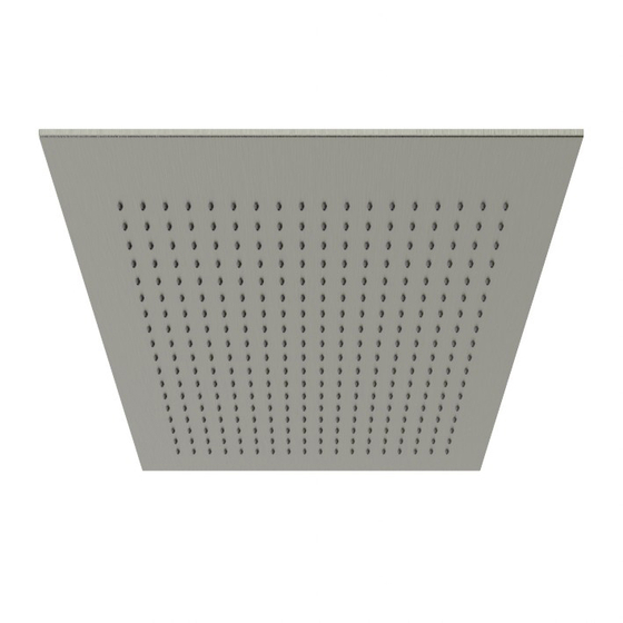 100280743 Noken Square Neptun Slim Верхний душ, 30х30 см, матовый титан