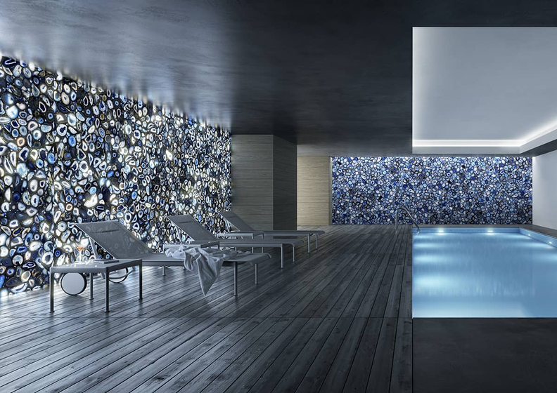 Agata Blu Luc. 6 mm керамогранит Maxfine 150х300