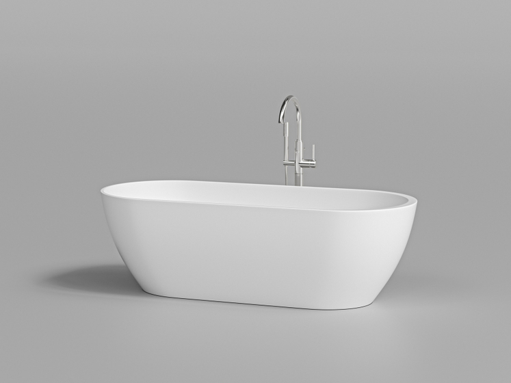 Ванна DA-B027 отдельностоящая (1695х720х515), Solid Surface,белая