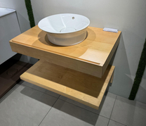 Подвесная столешница Tono 80см 100199647 клен + скамья клен 100199670 + рак.100188336