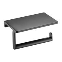 Держатель туалетной бумаги с полкой JTP Neo Matt Black, WJ 9808840E MB