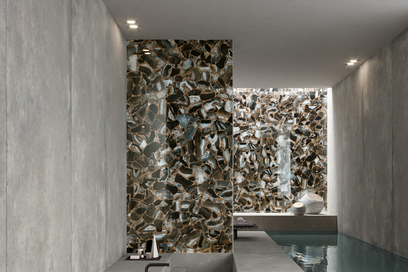 Agata Black Luc. 6 mm керамогранит Maxfine 150х300