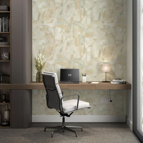 KM8318 Обои виниловые на флизел.  основе Фреш мотив, зеленый абстракция Kerama Marazzi