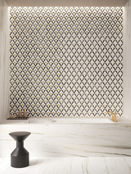 Stellaris Grey Mosaico Orpheus Lux 33.8х31.5 мозайка Italon