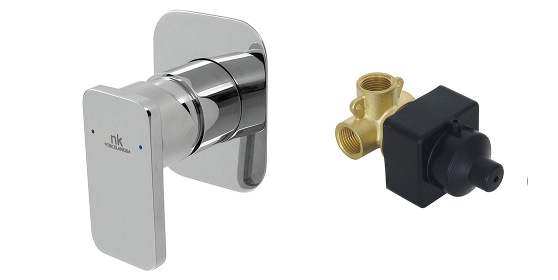 100140118 Noken Forma Наружняя часть встроенного смесителя для душа, хром + Project Line 100107937