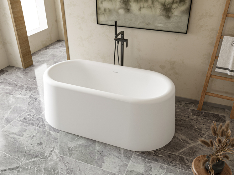 Ванна DA-B116-B отдельностоящая (1670х850х580), Solid Surface,белая