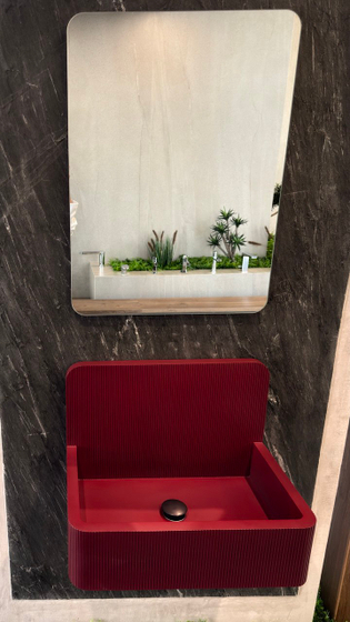 Раковина MIO Old 600x350x450 мм, Архитектурный бетон, Ral 0202020 (М2012/600rz)