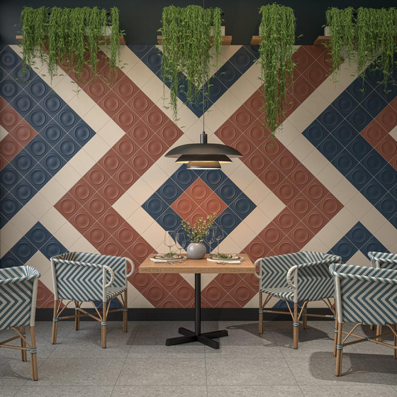 SOA003 Декор Аква Альта 1 красный матовый структура Kerama Marazzi 20x20