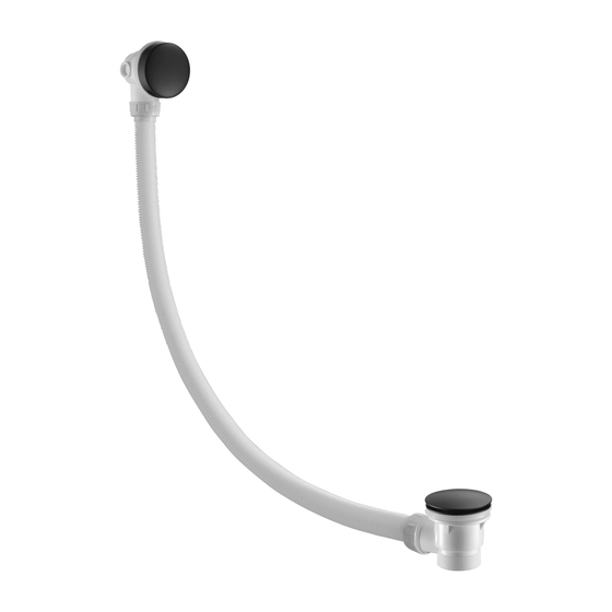 Слив-перелив для ванны JTP Matt Black, WJ 8500080 MB