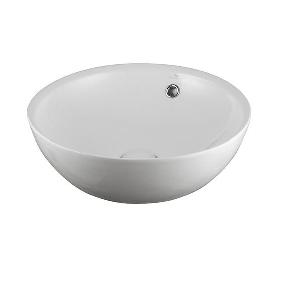 Раковина Noken Slender 100283408, на столешницу белая, с донным клапаном, тонкая керамика d=420