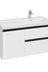 Тумба с раковиной Roca Domi 100 см, правая, белый глянец (A857478806 + 3270ME004)