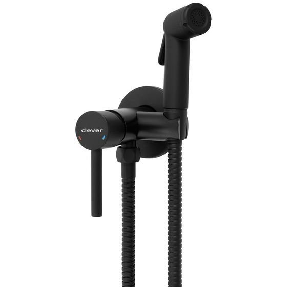 Гигиенический душ Clever Toubkal со смесителем, черный матовый, 61118