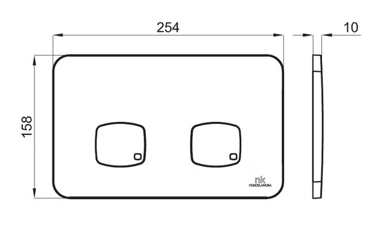 100173670 Клавиша Noken NK Concept хром