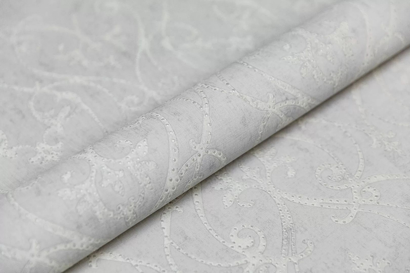KM8104 Обои виниловые на флизелиновой основе Дамаск мотив, серый Kerama Marazzi