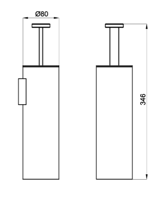 100289260 Noken Urban C Ёрш напольный/настенный, брашированная медь