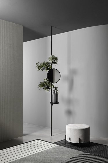 Стойка Напольно-потолочная AntonioLupi Cactus h=2550-2950 мм Nero opaco/goffrato (CACTUS.6)