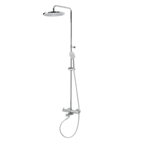 100272114 Душевая стойка с термостатом Noken Tec Round Mix, хром