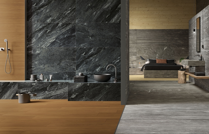 Skyfall Nero Smeraldo керамогранит Italon 60x120