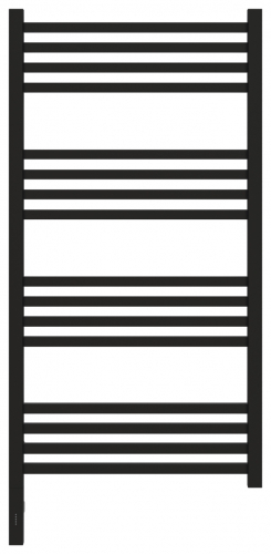 Полотенцесушитель Модус 3.0 1000x500, тен левый, Матовый черный, 31-5700-1050