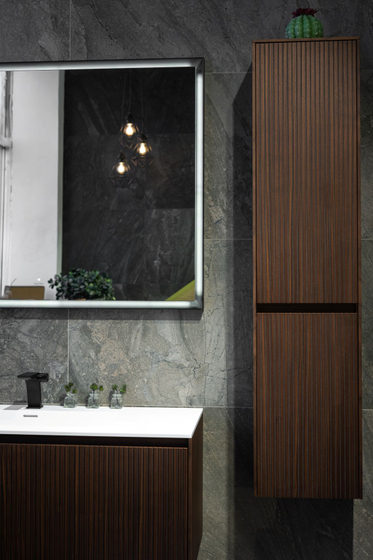 Комплект Brenta Fly 120 см (тумба 1 ящик, W10 шпон Dark walnut)