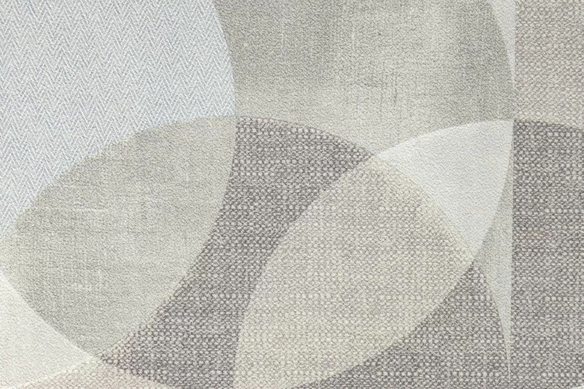 KM8509 Обои виниловые на флизелиновой основе Шафран мотив, серый круги Kerama Marazzi