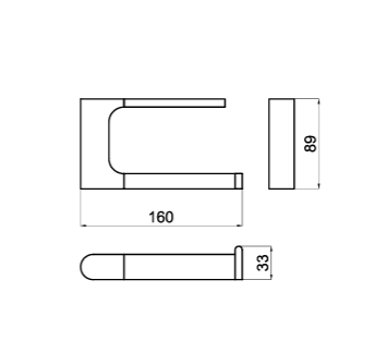 100179899 Noken Forma держатель туалетной бумаги Titanium