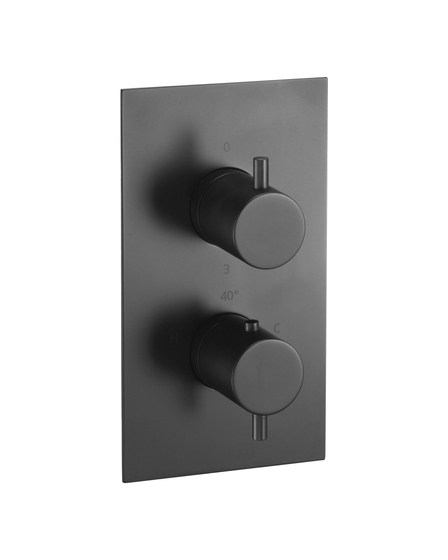 Термостатический смеситель встраиваемый JTP Rod Matt Black, 3 выхода, WJ 8504233 MB