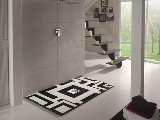 Поддон Syan Rectas 100*100 blanco/negro