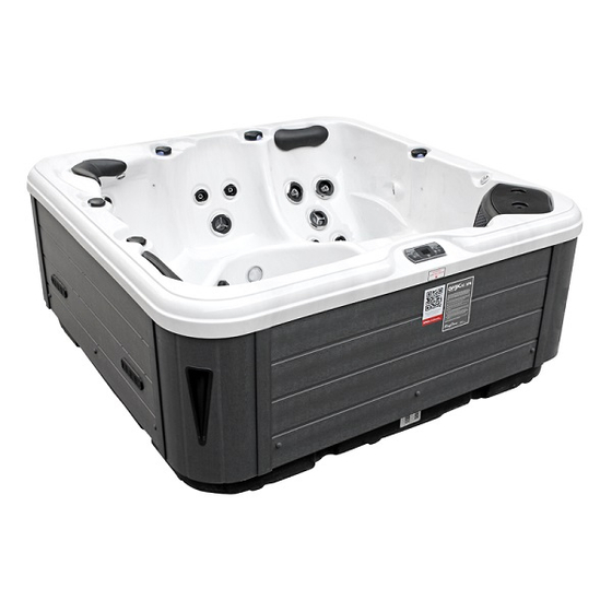 Минибассейн 355M (200х200х86) мест 5,нагреватель 3kW, LED подсветка, помпа 3HP, озонация 34 г/м джета