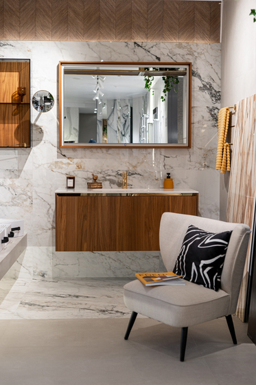 Тумба с раковиной Oasis Eden 1200x525x500 мм Walnut/Oro