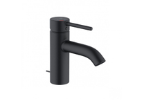 Смеситель для раковины Kludi Bozz, с донным клапаном, черный матовый, 382633976