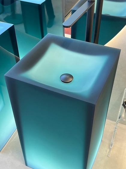 Раковина Antonio Lupi Aura, напольная (500x450x850 мм), Icemood, цвет Ceruleo, с LED (AURAW)