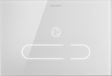 Клавиша смыва Duravit A2, стекло белое,сенсорная